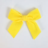 yellow Kayla velvet bow for girls