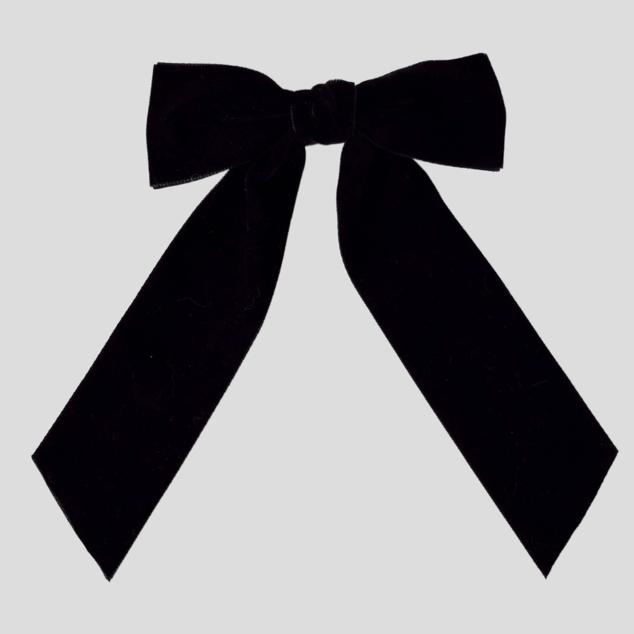 Zoe Velvet Bow Black