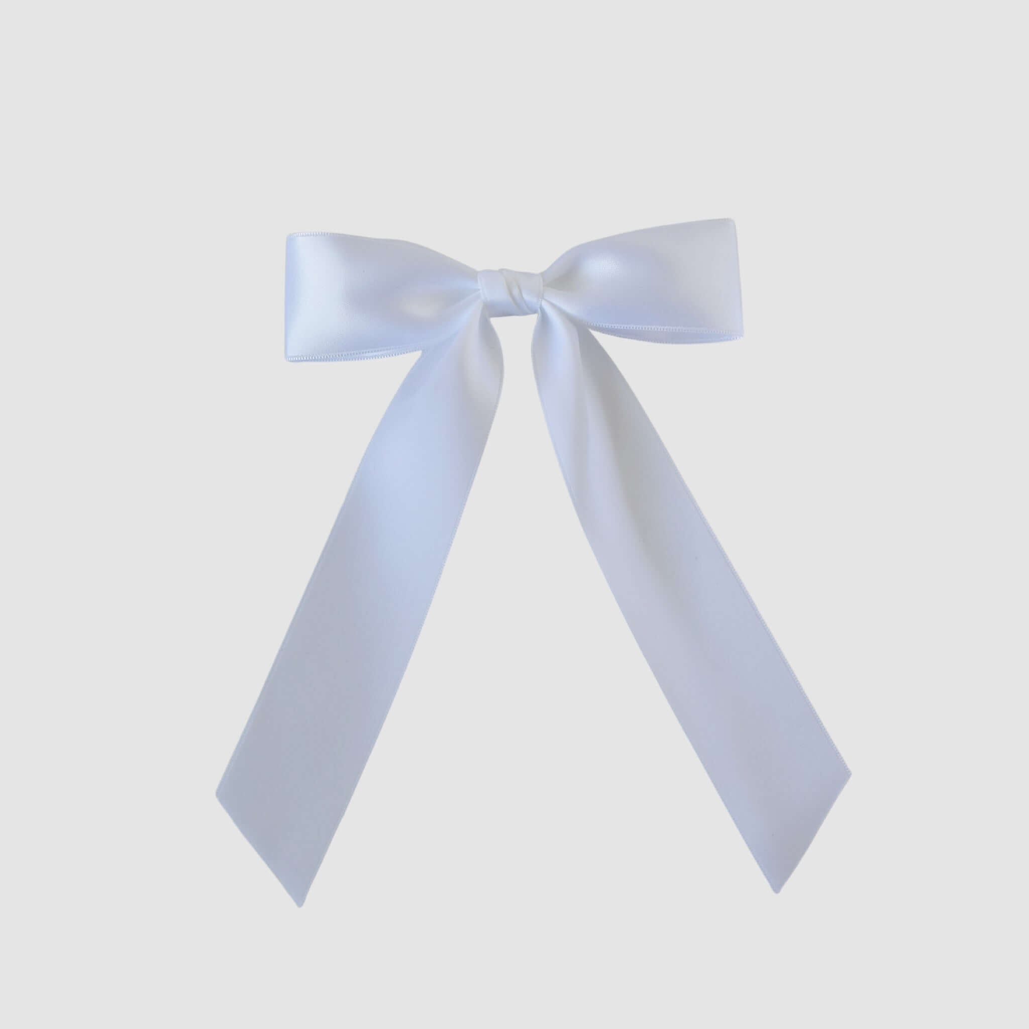 White Zoe Petite Satin Bow