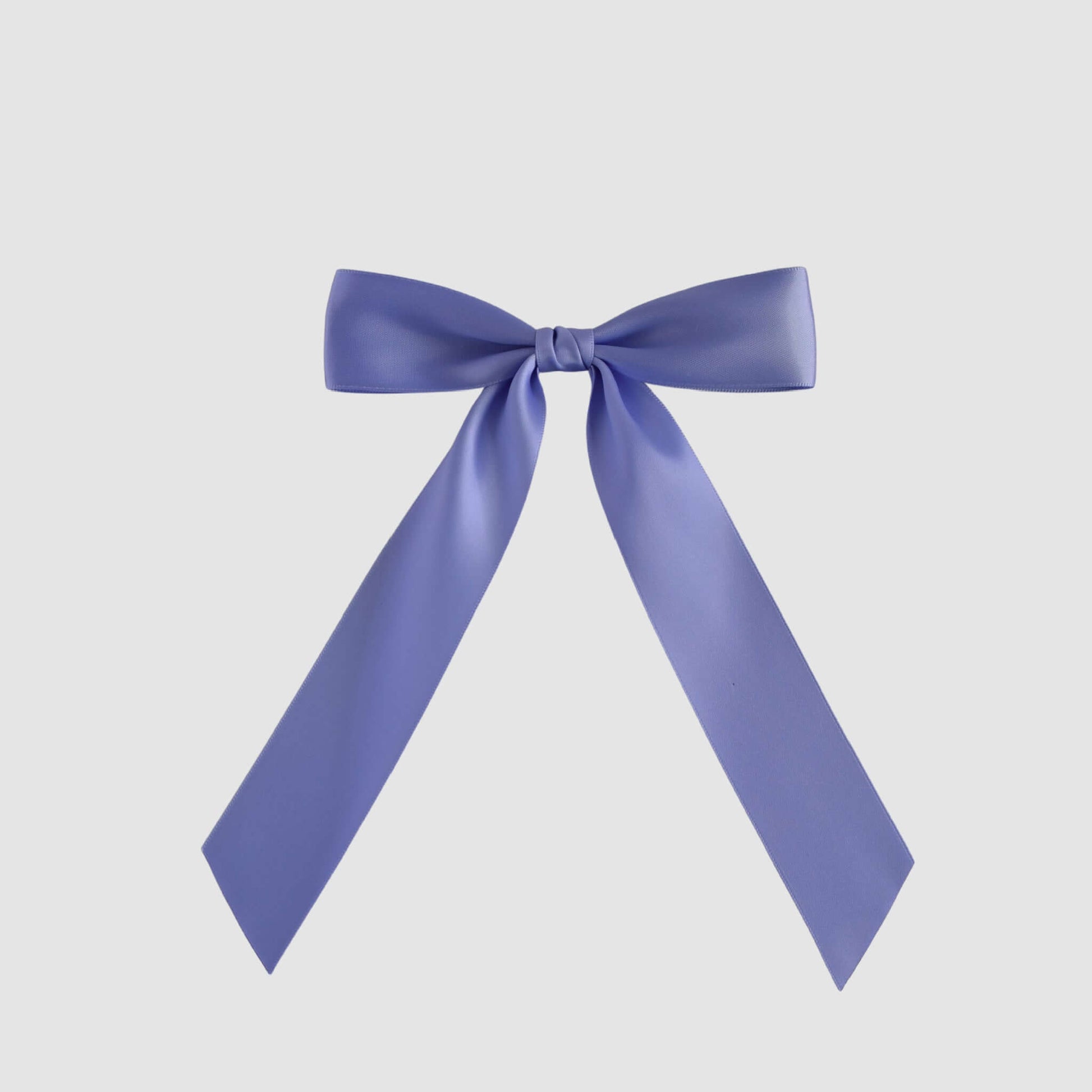 hair bow in lilac satin ribbon