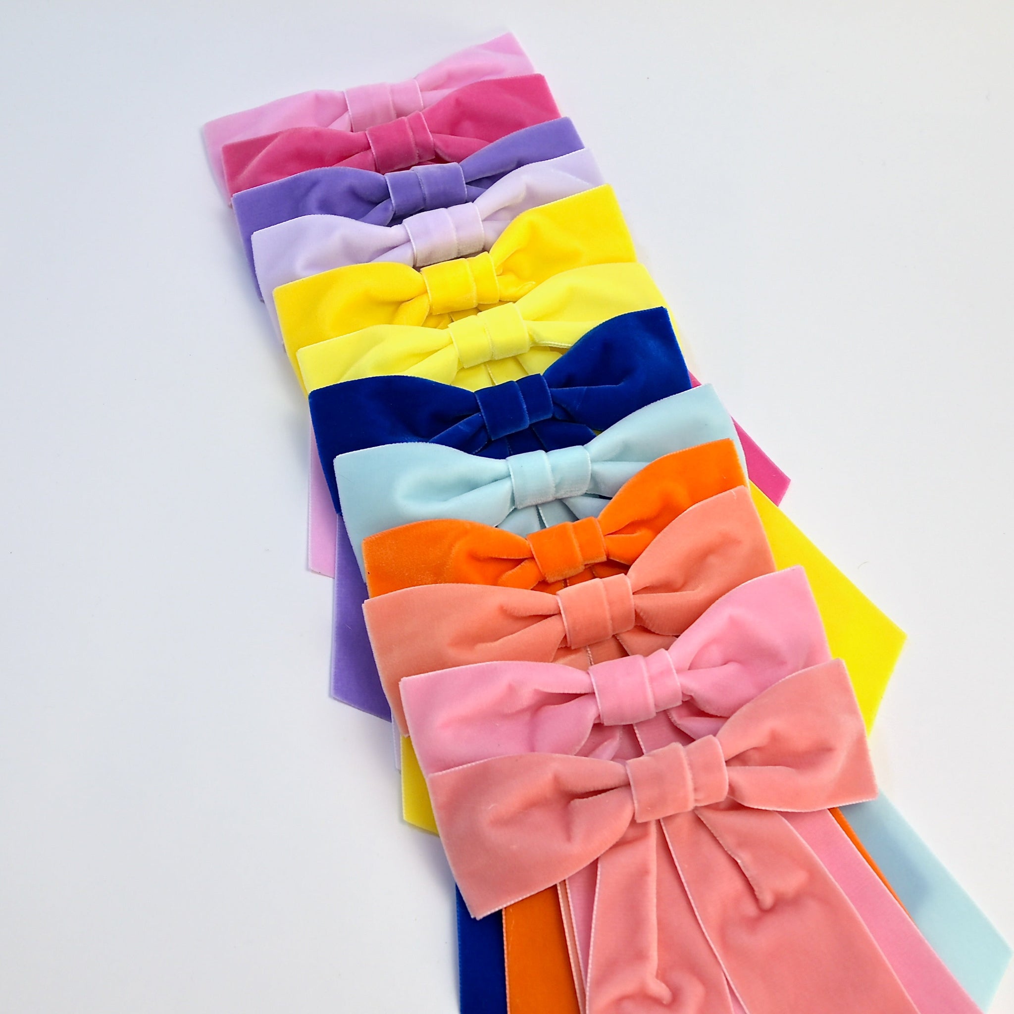 womens velvet hair bow spring summer color options