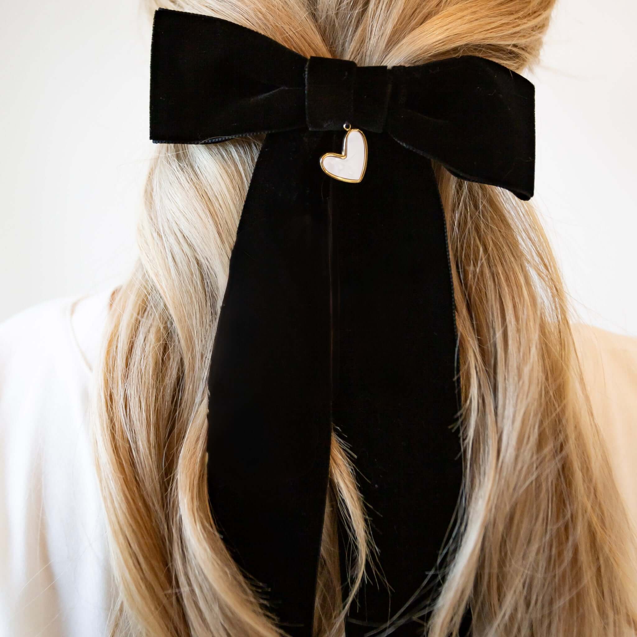 Zoe Velvet  Heart Bow