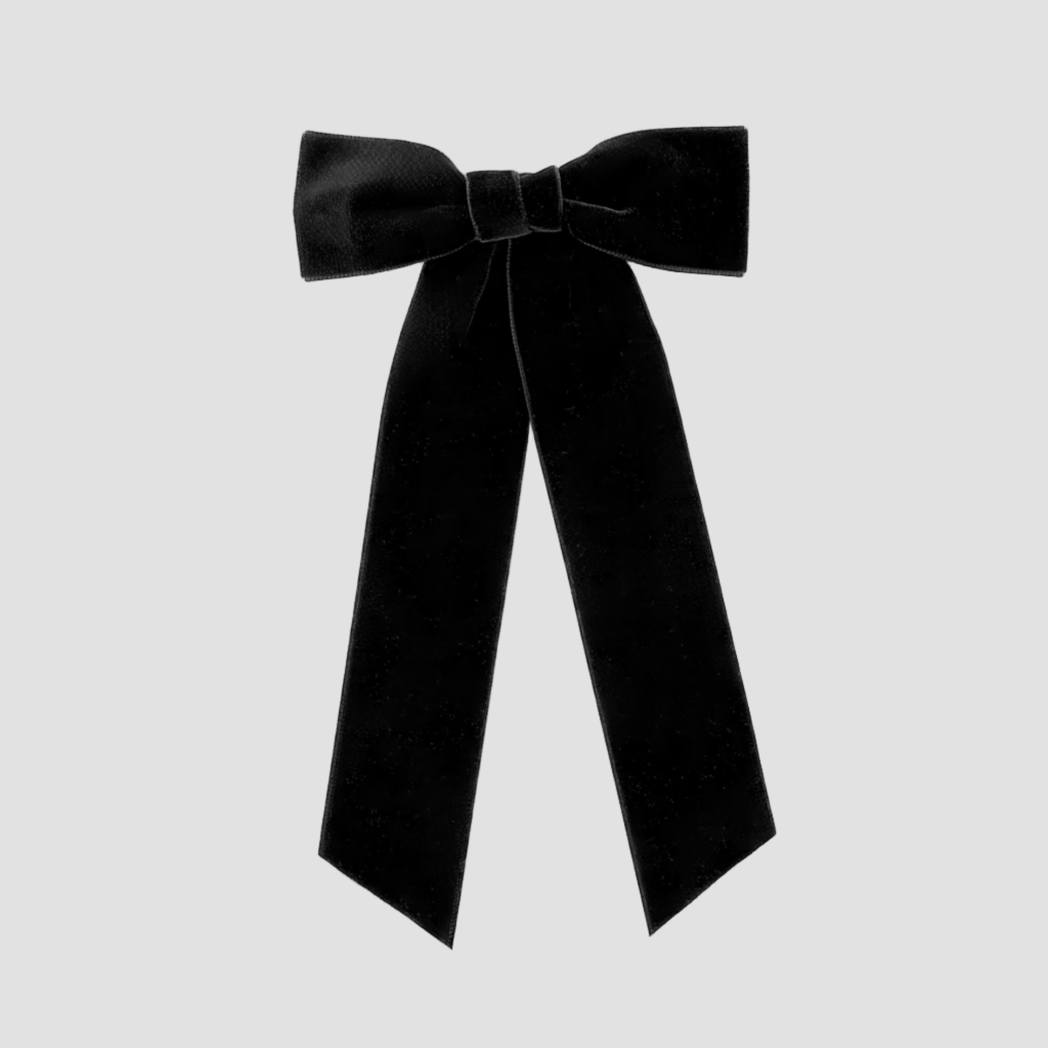 Zoe velvet hair bow in black