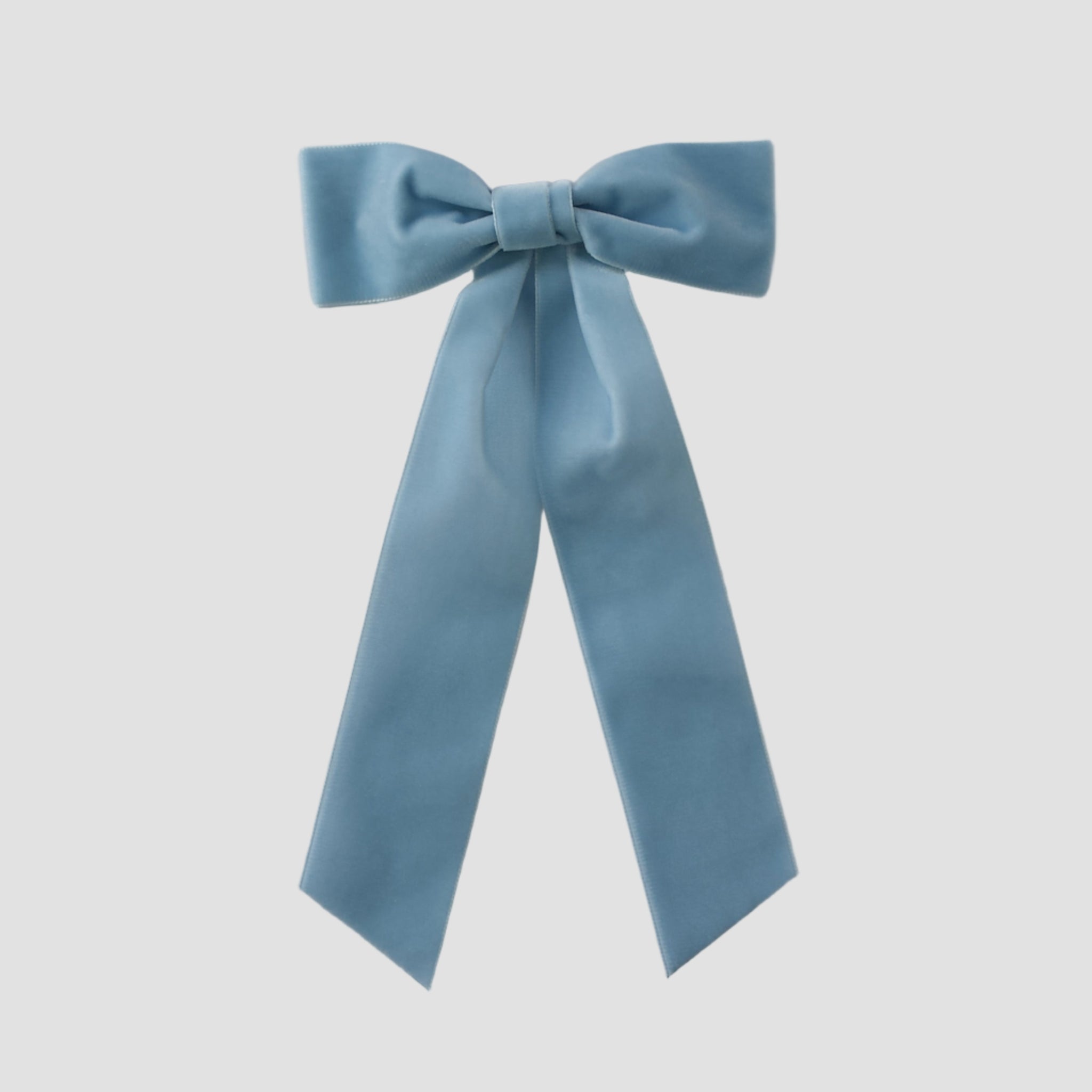 Zoe velvet hair bow in blue