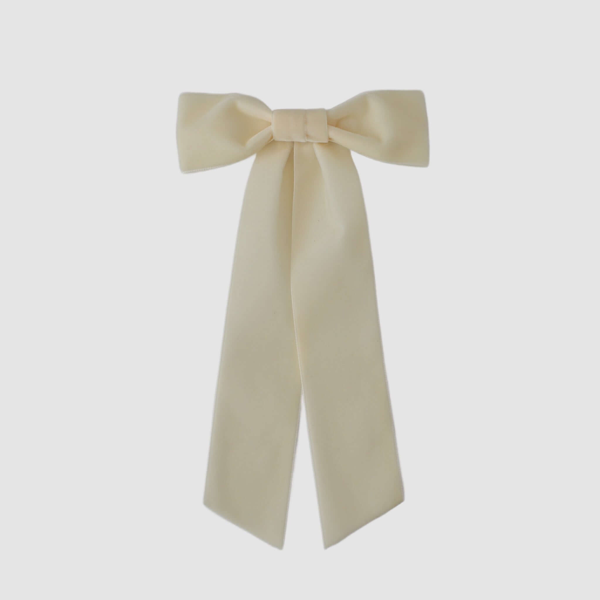ivory velvet hair bow | wedding bridal hair accessories 