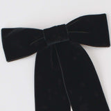 Black velvet bow | Elegant hair accessories for women