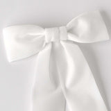 Handmade with care | Close up detail of Zoe White Velvet hair Bow 