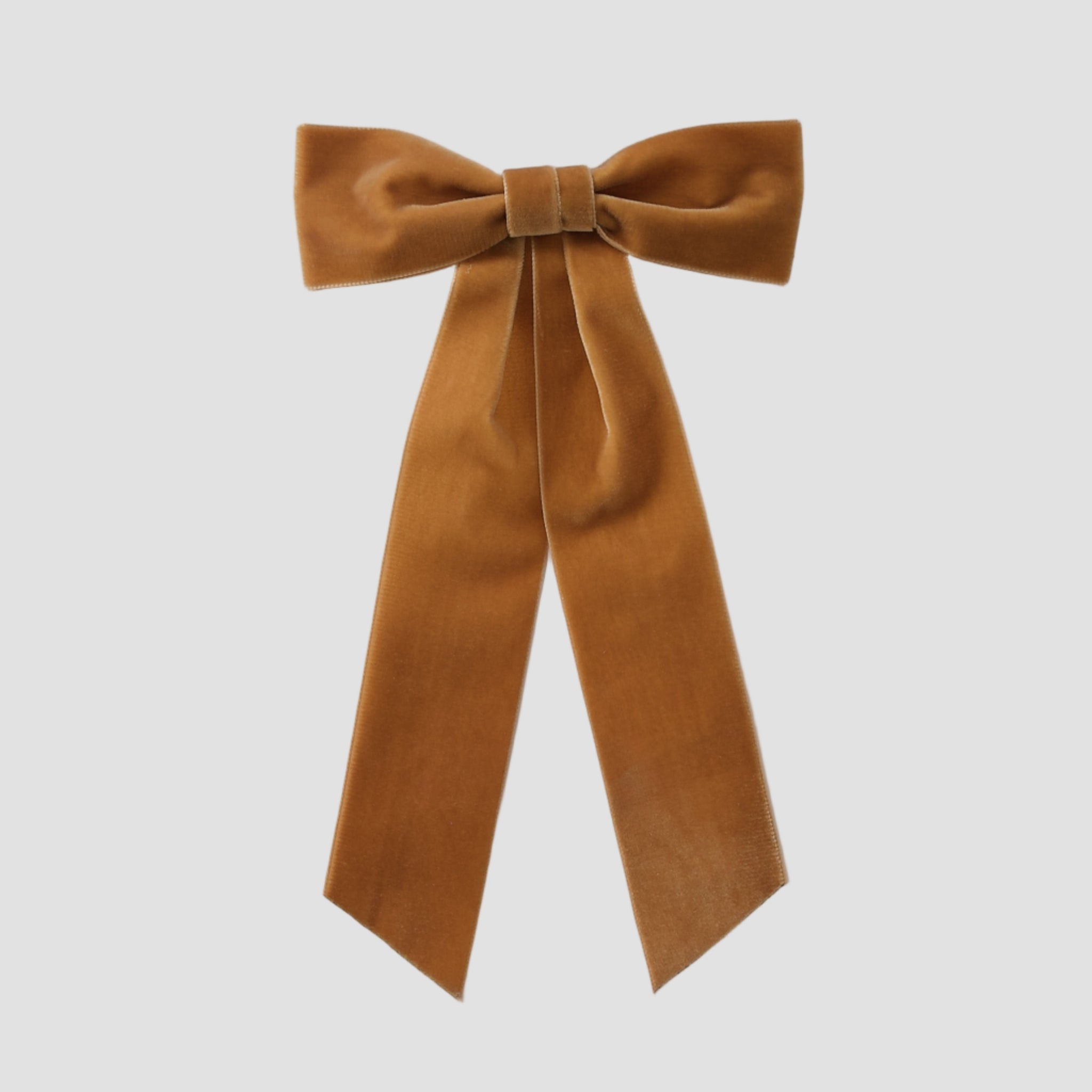 Zoe velvet hair bow in copper 