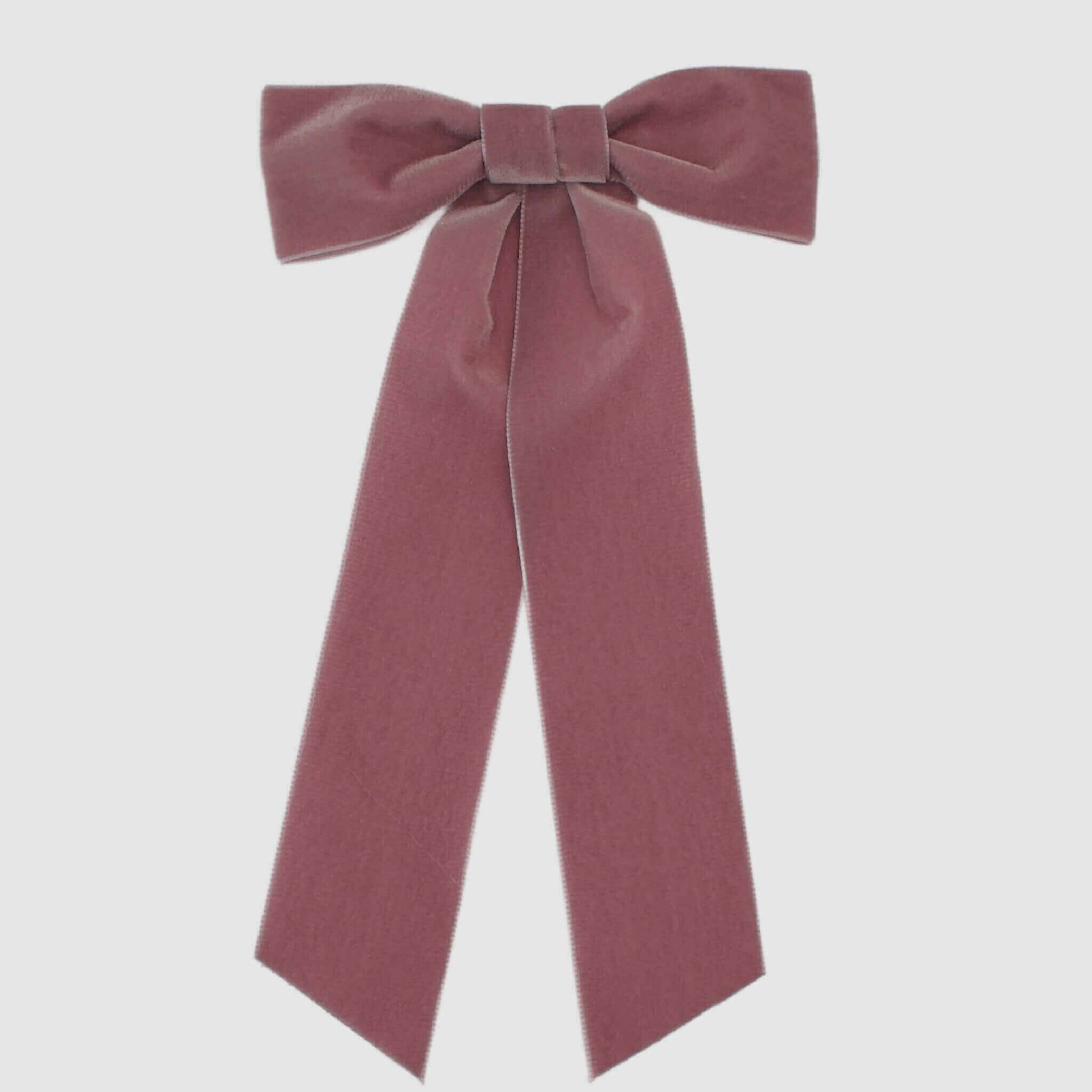 dusty rose velvet hair bow | Sophisticated hair accessories