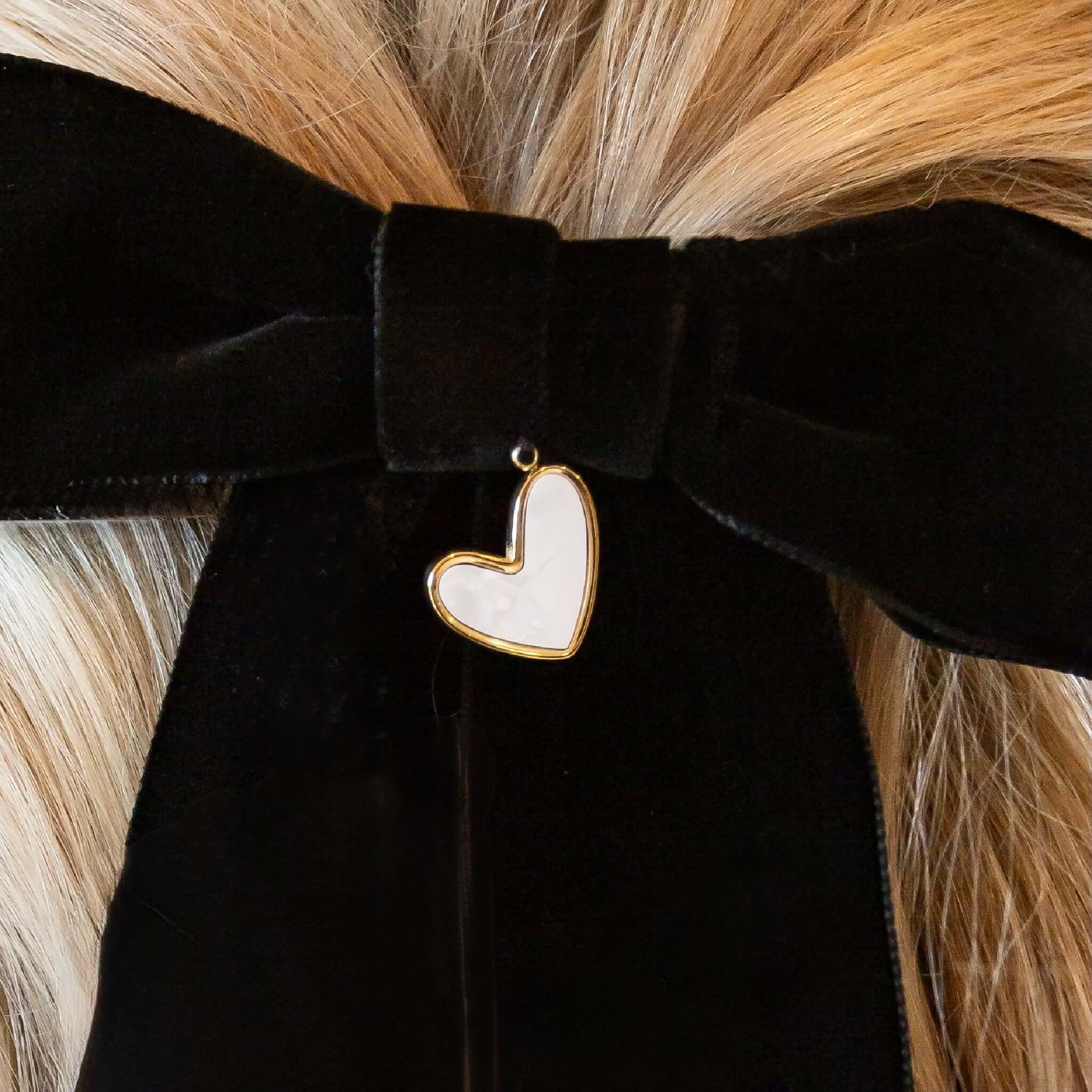 Zoe Velvet  Heart Bow