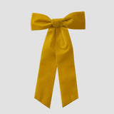 Zoe velvet hair bow in mustard yellow