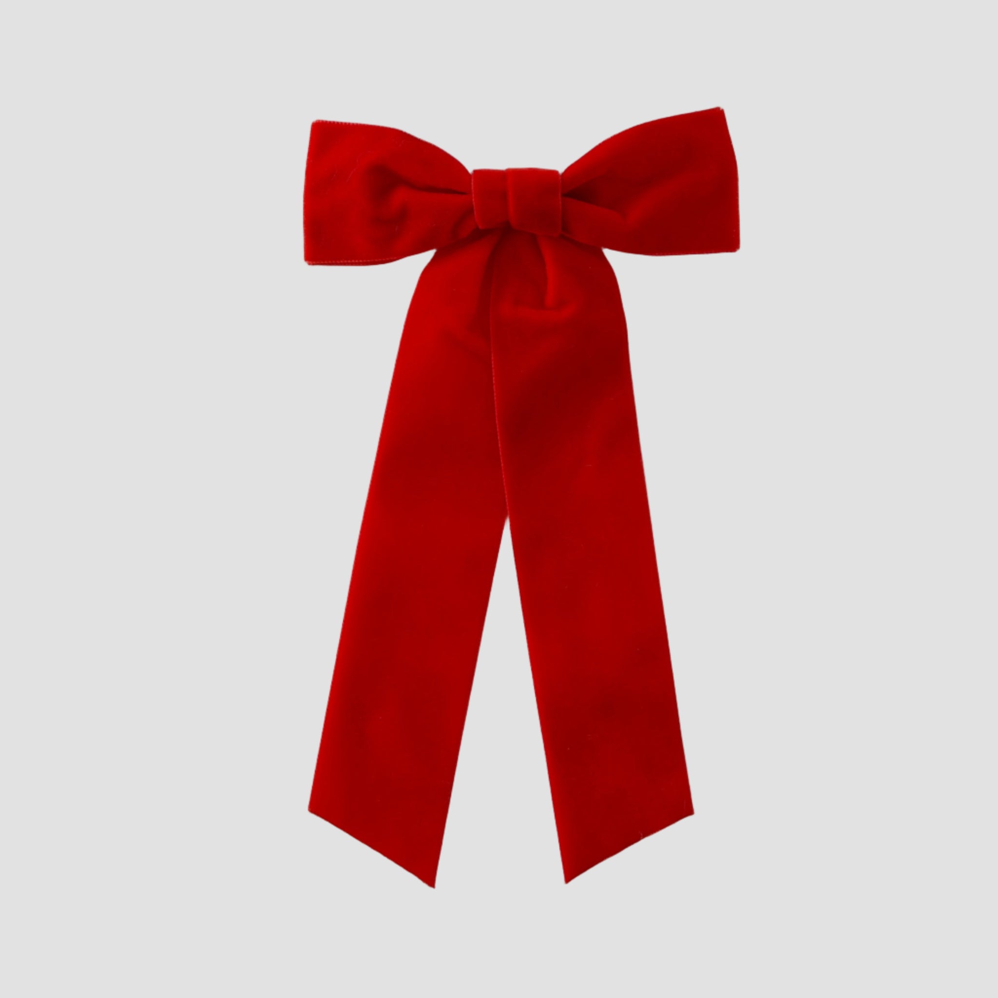 Zoe velvet hair bow in red
