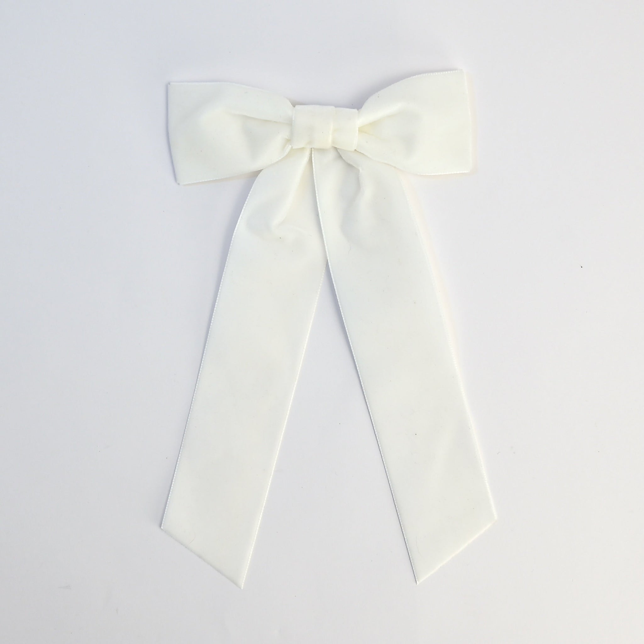white womens velvet hair bow long tail style