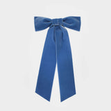 williamsburg blue velvet bow | luxury hair accessories for women