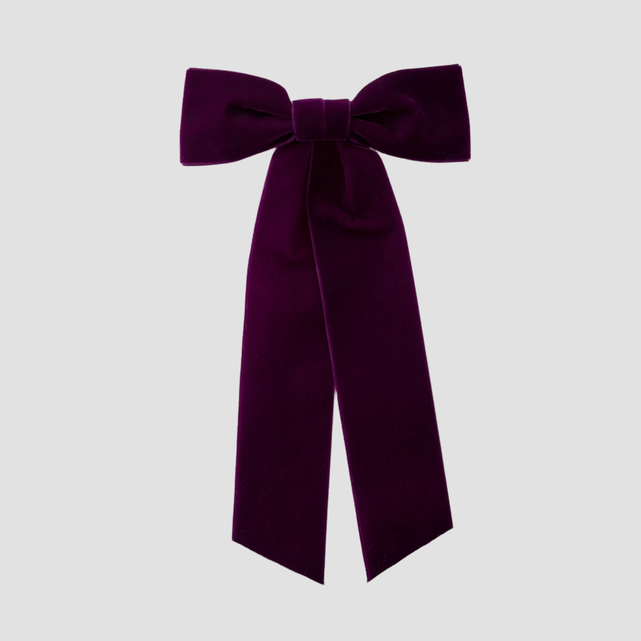 Zoe velvet hair bow in wine